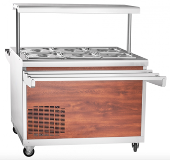 Прилавок холодильный Abat ПВВ(Н)-70ПМ-НШ (дуб) (210000000457) в ШефСтор (chefstore.ru)